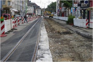 Verpasste Chance: Zusätzliche Querungshilfe an der Witteringstraße fehlt weiterhin (Baustellensituation August 2013)
